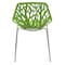 Leisuremod Modern Asbury Dining Chair with Chromed Legs, Green AC16G - alternate 8
