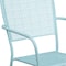 Flash Furniture 5PK Sky Blue Steel Patio Arm Chair w/ Square Back 5-CO-2-SKY-GG - alternate 8