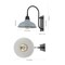 Jonathan Y Stanley 12.25" 1-Light Farmhouse Industrial Iron LED Gooseneck Arm Outdoor Sconce, Matte Silver Blue JYL7614K - alternate 4
