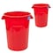 Magnum Tool 44 Gallon Trash Can, High-Vis Red, Construction Grade, Heavy Duty Plastic, 2PK CMTC-C000-44R02 - alternate 1