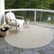 Homeroots 8' Beige And Ivory Round Floral Washable Indoor Outdoor Area Rug 610632 - alternate 6