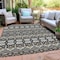 Homeroots 8' X 10' Charcoal Brown And Ivory Moroccan Washable Indoor Outdoor Area Rug 594313 - alternate 7