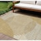 Homeroots 8' X 10' Gold And Beige Geometric Washable Indoor Outdoor Area Rug 597634 - alternate 1