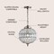Jonathan Y Georgina 12" Crystal/Metal LED Pendant, Antique Brass JYL6110A - alternate 10