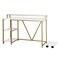 Homeroots 47" Gold Wood and Stainless Steel Computer Desk 723731 - alternate 6