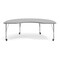 Flash Furniture Commercial Adjustable Height Kidney Activity Table with Locking Casters-Gray XU-A4872-KIDNY-GRY-T-P-CAS-GG - alternate 7