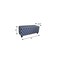Homeroots 42in Blue and White and Dark Brown Upholstered Polyester Quatrefoil Bench with Flip top 469343 - alternate 3