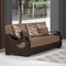 Homeroots 87" Brown Chenille Convertible Futon Sleeper Sofa And Toss Pillows With Storage 607209 - alternate 4