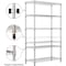 Factory 2U Wire Shelving Unit, 14inD x 24inW x 63inH, 5 Shelves, Medium Duty 250 lbs Per Shelf, Chrome 803968 - alternate 6