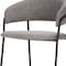 Homeroots 26" Gray and Black Fabric and Metal Counter Height Bar Chair 605938 - alternate 2