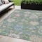Homeroots 5' X 8' Sage Ivory And Pink Floral Washable Indoor Outdoor Area Rug 605332 - alternate 1