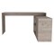 Homeroots 60" Light Gray Wood L Shape Writing Desk 535155 - alternate 1
