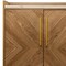 Homeroots Retro Gold Natural and Faux Marble Wine Cabinet 401689 - alternate 8