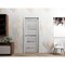 Sartodoors Sliding French Pocket Door 18 x 80in, Light Grey Oak W/ Frosted Glass, Kit Trims Rail Hardware QUADRO4445PD-OAK-18 - alternate 1
