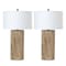Homeroots Set of Two 30" Gold USB Table Lamps With White Drum Shades 571292 - alternate 4