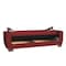 Homeroots 84" Burgundy Chenille Sleeper Sofa And Toss Pillows With Brown Legs 607117 - alternate 5