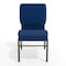 Flash Furniture 18.5"W Church Chair in Navy Blue Fabric, 4PK 4-XU-CH-60096-NVY-BAS-GG - alternate 5