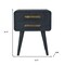 Homeroots 22" Black Solid Wood Two Drawer Nightstand 651871 - alternate 7