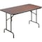 Lorell Rectangle Lorell Economy Folding Table, 24 W, 48 L, 20 H, Melamine Top, Mahogany LLR65759 - alternate 1