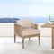 Armen Living Vivid Outdoor Patio Dining Chair in Light Eucalyptus Wood with Taupe Olefin Cushions LCVISIEUCTP - alternate 5