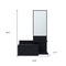 Homeroots 36" Black Wood Wall Mounted Accent Cabinet With Drawer And Mirror 571403 - alternate 6