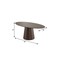 Homeroots 86" Walnut Solid Wood Double Pedestal Base Oval Dining Table 720698 - alternate 3