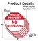 Signmission Private Property No Trespassing, 6 inch X 6 inch, Vinyl Decal, 5PK OC-D-5PACK-6-142 - alternate 3