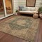 Homeroots 5' X 8' Charcoal And Beige Medallion Washable Indoor Outdoor Area Rug 616461 - alternate 6