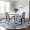 Homeroots 8' Denim Blue Round Geometric Washable Indoor Outdoor Area Rug 608060 - alternate 6