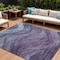 Homeroots 8' X 10' Purple And Gray Abstract Washable Indoor Outdoor Area Rug 618175 - alternate 1