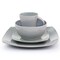 Gibson Elite Soho Lounge 16 Piece Stoneware Dinnerware Set in Light Grey 130932.16 - alternate 8