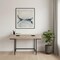 Homeroots 47" Taupe and Black Wood and Metal H-Shape Computer Desk With Two Drawers 489875 - alternate 7