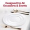 Smarty Had A Party Solid White Economy Round Disposable Plastic Dinnerware Value Set, 240PK 110WH-VP-CASE - alternate 6