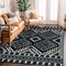 World Rug Gallery Transitional Bohemian Area Rug 5 ft x 7 ft Black WR95BLACK5X7 - alternate 1