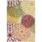 Homeroots 6' X 9' Red Yellow Green Orange And Ivory Floral Indoor Outdoor Area Rug 546684 - alternate 1