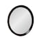 Homeroots 20" Dark Brown Round Wood Framed Accent Mirror 485114 - alternate 1