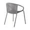 Homeroots Set of Two 25" Gray Metal Outdoor Dining Chair, 2PK 490259 - alternate 3