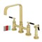 Kingston Brass Bridge Kitchen Faucet with Brass Sprayer, Polished Brass KS8252CKLBS - alternate 1