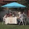 Pure Garden 10-Foot Offset Patio Umbrella with Cross Base, Blue 50-102-B - alternate 6