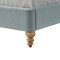 Homeroots Blue Solid Wood Twin Tufted Upholstered Linen Bed 544877 - alternate 7