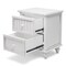 Homeroots 28" White Solid Wood Distressed Two Drawer Nightstand With USB Port 571341 - alternate 6