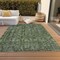 Homeroots 8' X 10' Artichoke Green And Black Damask Washable Indoor Outdoor Area Rug 605094 - alternate 6