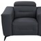Homeroots 41" Dark Gray Italian Leather Power Recliner Chair 482249 - alternate 7