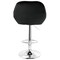 Elama 2 Piece Adjustable Velvet Bar Stools in Black with Chrome Base ELM-221E-BLK - alternate 4