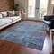 Homeroots 3' X 5' Gray And Blue Abstract Washable Indoor Outdoor Area Rug 616232 - alternate 7