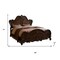 Homeroots Dark Brown Solid Wood Bed Frame 348180 - alternate 5
