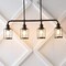 Jonathan Y Abbott 34" 4-Light Farmhouse Industrial Iron/Glass Linear LED Pendant, Oil Rubbed Bronze/Clear JYL7592A - alternate 11