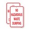 Signmission No Hazardous Waste Dumping, Heavy-Gauge Aluminum, 18" H, A-1824-25081 A-1824-25081 - alternate 1