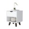Homeroots 19" White Wood One Drawer Nightstand 530197 - alternate 5
