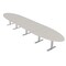 Skutchi Designs 20ft Conference Table With Power Unit | 18 Person Modular Oval Meeting Table | Harmony Series HAR-OVL-48X240-T-K458-NA - alternate 1